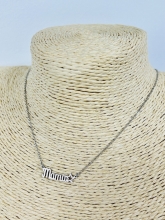 Collar acero inox  mama (color plata)