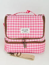Nevera / Bolsa Trmica Sweet&Candy estampado cuadro vichy  (color rosa)