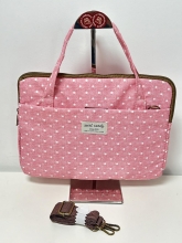 Bolsa / Funda para tablet Sweet Candy estampado Lunares, color rosa (Impermeable, es repelente al agua)