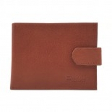 Cartera Pielini en piel de vacuno con cierre de clip para hombre (Color Cuero)