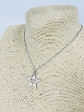 Collar acero inox  mama dentro de estrella (color plata)
