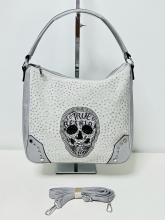 Bolso de mano o bandolera en polipiel Calavera (GRAU)