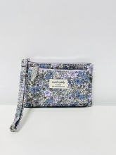 Monedero impermeable Grande 2 cremalleras Sweet Candy, Estampado Liberty (tonos azul/violeta)