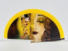 Abanico de madera diseo Pinturas Gustav Klimt